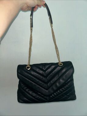 NWOT Quilted Chain Strap Shoulder Bag - Black